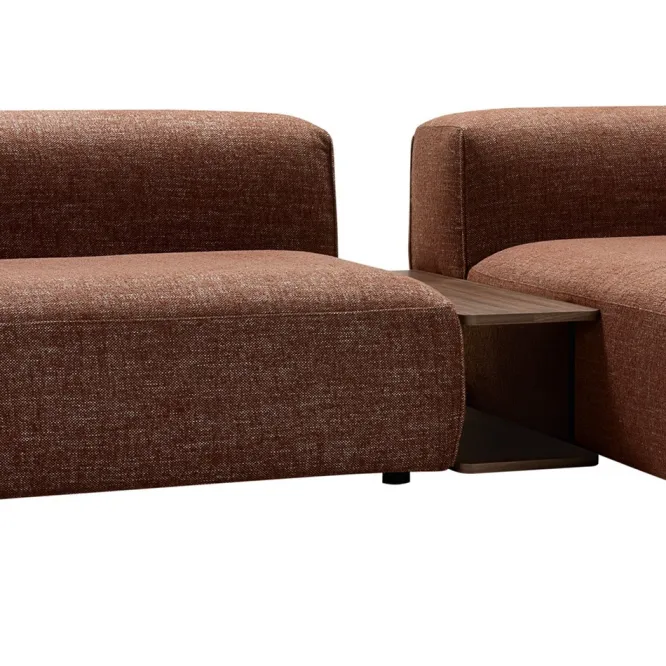 Sofa Modułowa Edda Ze Stolikiem Spicy Copper Brown Sits