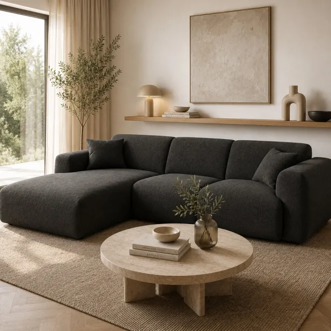 Sofa Narożna Molino Ciemnoszara Micadoni