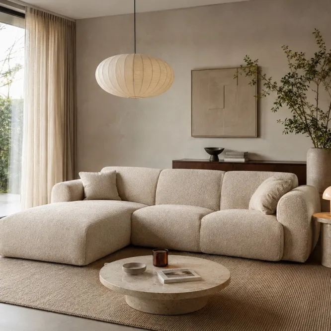 Sofa Narożna Molino Jasnobeżowa Micadoni
