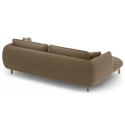 Sofa Narożnikowa Ada Jasnobrązowy Welur Micadoni