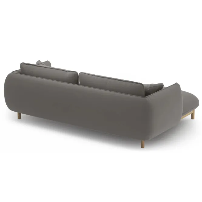 Sofa Narożnikowa Ada Szary Welur Micadoni
