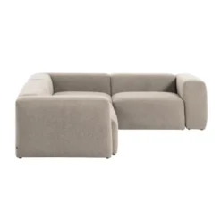 Sofa Narożnikowa Blok 3 Osobowa Beżowa Kave Home