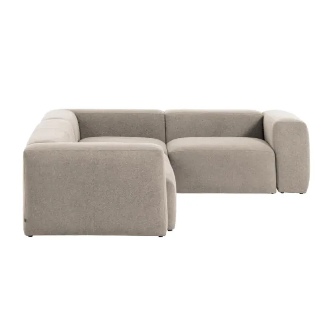 Sofa Narożnikowa Blok 3 Osobowa Beżowa Kave Home