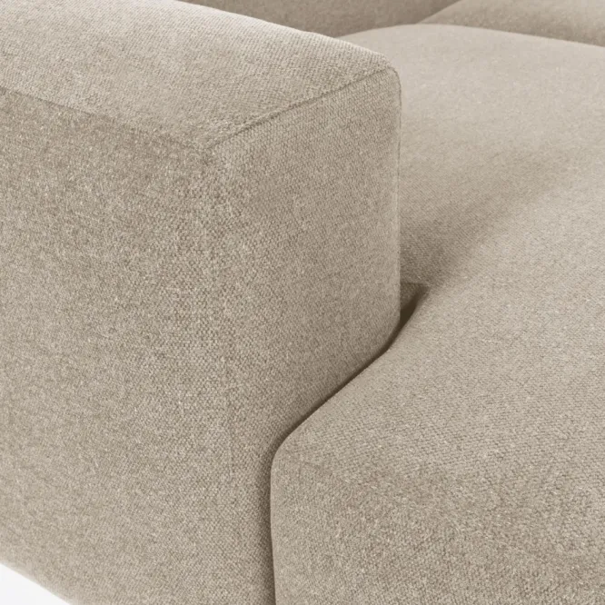 Sofa Narożnikowa Blok 3 Osobowa Beżowa Kave Home