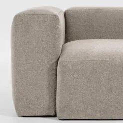 Sofa Narożnikowa Blok 3 Osobowa Beżowa Kave Home