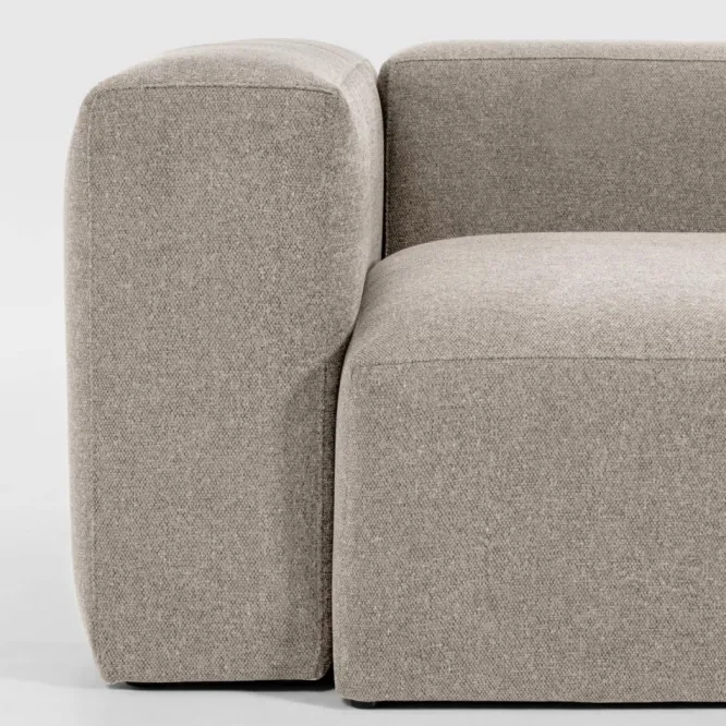 Sofa Narożnikowa Blok 3 Osobowa Beżowa Kave Home