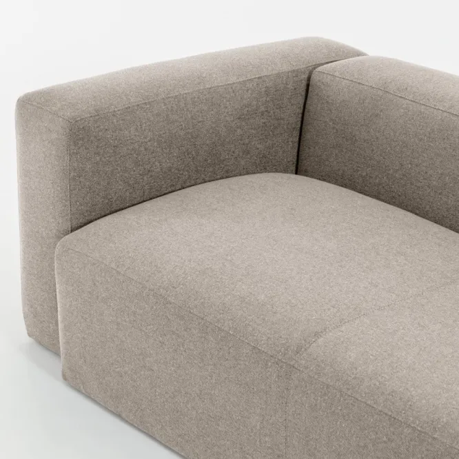 Sofa Narożnikowa Blok 3 Osobowa Beżowa Kave Home