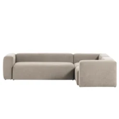 Sofa Narożnikowa Blok 4 Osobowa Beżowa Kave Home