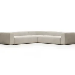 Sofa Narożnikowa Blok 6 Osobowa Beżowa Kave Home