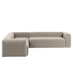 Sofa Narożnikowa Blok 6 Osobowa Beżowa Kave Home