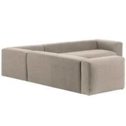 Sofa Narożnikowa Blok 6 Osobowa Beżowa Kave Home