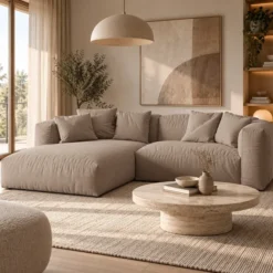 Sofa Narożnikowa Martina Ciemnobeżowa Micadoni