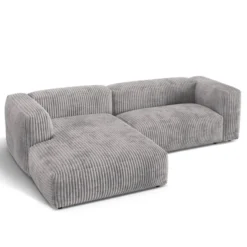 Sofa Narożnikowa Martina Jasnoszary Sztruks Micadoni