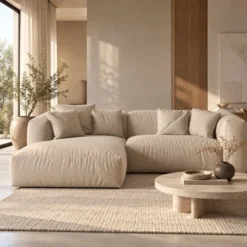 Sofa Narożnikowa Martina Jasnobeżowa Micadoni