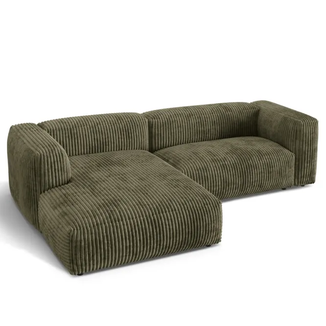 Sofa Narożnikowa Martina Zielony Sztruks Micadoni