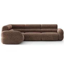 Sofa Narożnikowa Neo Brązowy Szenil Micadoni