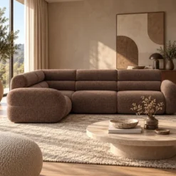 Sofa Narożnikowa Neo Brązowy Szenil Micadoni