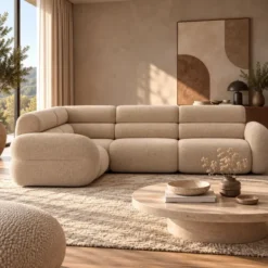 Sofa Narożnikowa Neo Piaskowy Szenil Micadoni