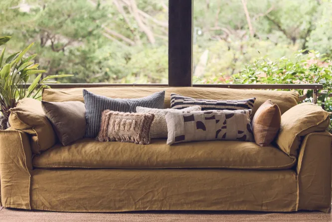 Sofa Nomad 305 Cm Linen Burnt Ochre Hkliving