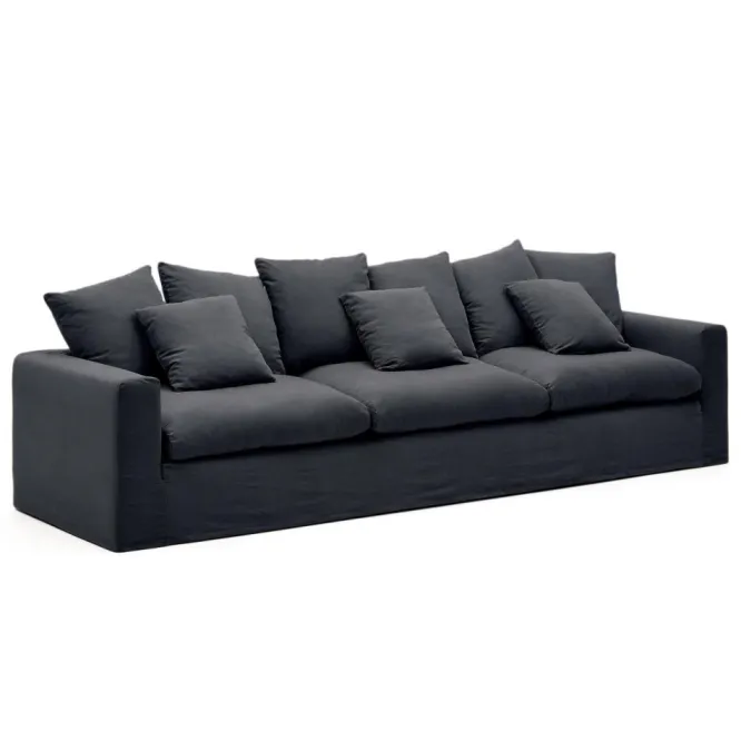 Sofa Nora 4 Osobowa Antracytowa Kave Home
