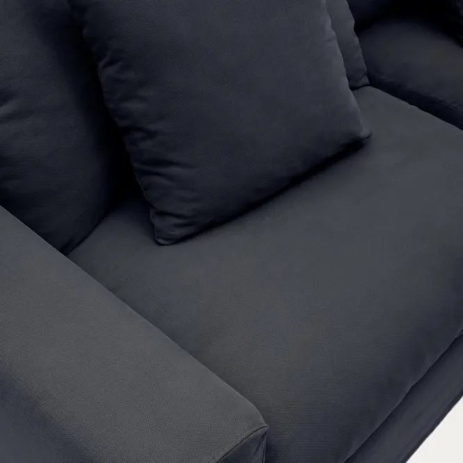 Sofa Nora 4 Osobowa Antracytowa Kave Home