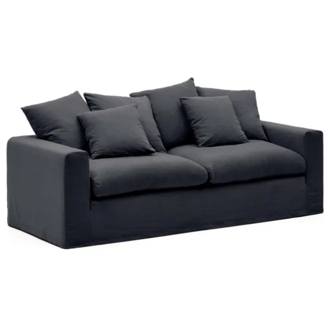 Sofa Nora 3 Osobowa Antracytowa Kave Home