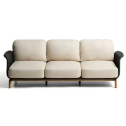 Sofa Ogrodowa Alipa 3-Osobowa Ciemnoszara Kave Home
