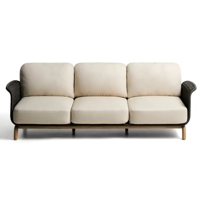 Sofa Ogrodowa Alipa 3-Osobowa Ciemnoszara Kave Home