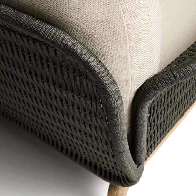 Sofa Ogrodowa Alipa 3-Osobowa Ciemnoszara Kave Home