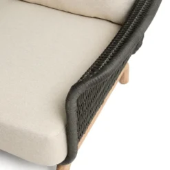 Sofa Ogrodowa Alipa 3-Osobowa Ciemnoszara Kave Home