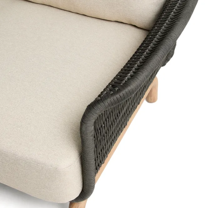 Sofa Ogrodowa Alipa 3-Osobowa Ciemnoszara Kave Home