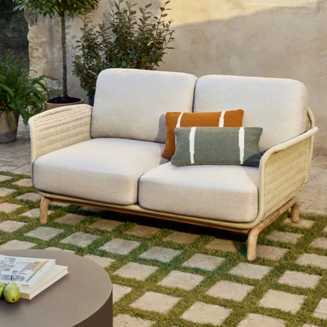 Sofa Ogrodowa Alipa 2-Osobowa Ecru Kave Home