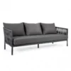 Sofa Ogrodowa Elia 3 Os. Antracytowa