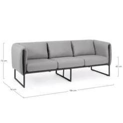 Sofa Ogrodowa Merlin Jasny Grafit