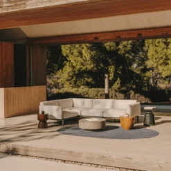 Sofa Ogrodowa Narożna Sorells Beżowa Kave Home