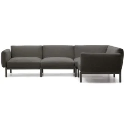 Sofa Ogrodowa Narożna Sorells Ciemnoszara Kave Home