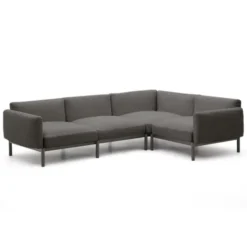 Sofa Ogrodowa Narożna Sorells Ciemnoszara Kave Home