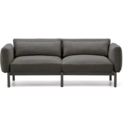 Sofa Ogrodowa Sorells 2-Osobowa Ciemnoszara Kave Home