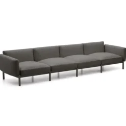 Sofa Ogrodowa Sorells 4-Osobowa Ciemnoszara Kave Home