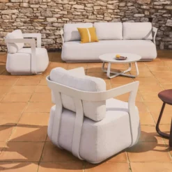 Sofa Ogrodowa Tamaris 3 Osobowa Ecru Kave Home