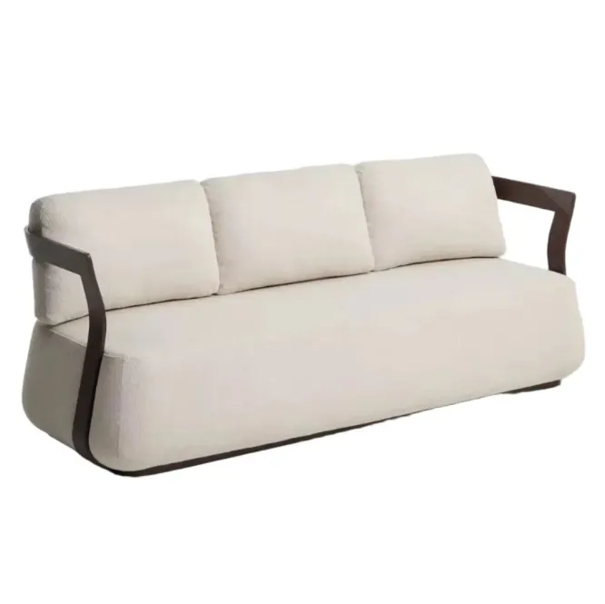 Sofa Ogrodowa Tamaris 3 Osobowa Brązowa Kave Home