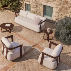 Sofa Ogrodowa Tamaris 3 Osobowa Brązowa Kave Home