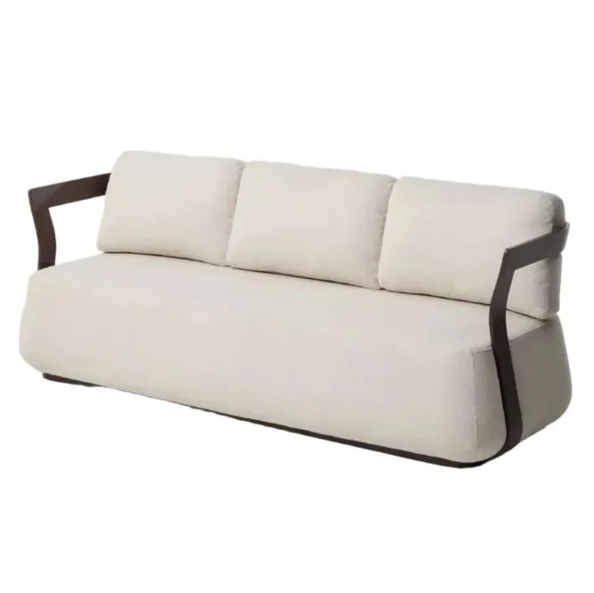 Sofa Ogrodowa Tamaris 3 Osobowa Brązowa Kave Home