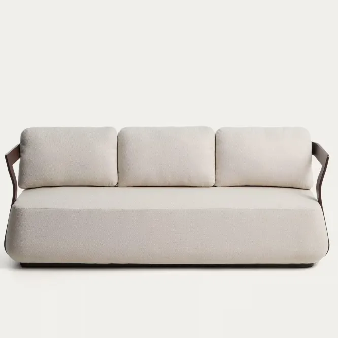 Sofa Ogrodowa Tamaris 3 Osobowa Brązowa Kave Home