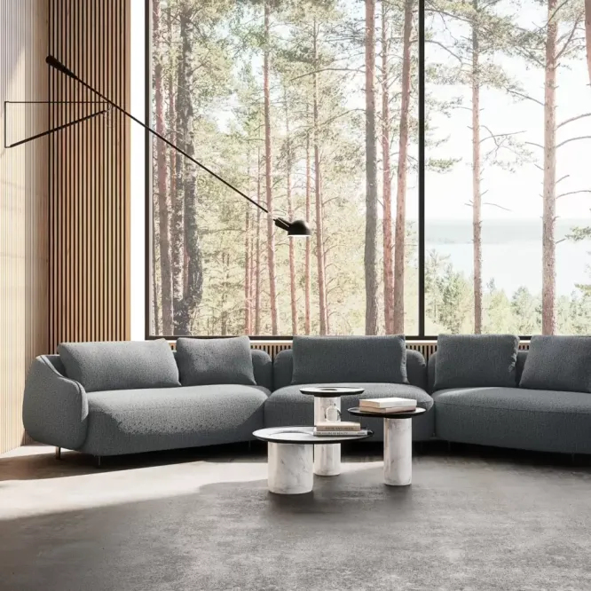 Sofa Orca Set 1 Denali Blue Furninova
