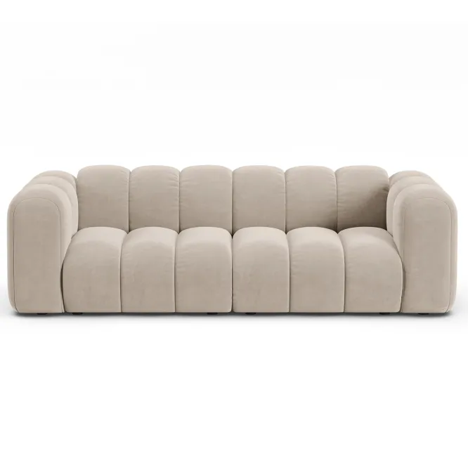 Sofa 3-Osobowa Lupine Beżowy Welur Micadoni