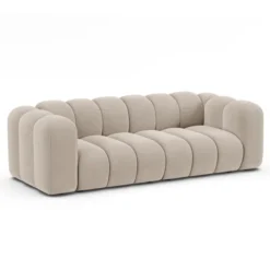 Sofa 3-Osobowa Lupine Beżowy Welur Micadoni