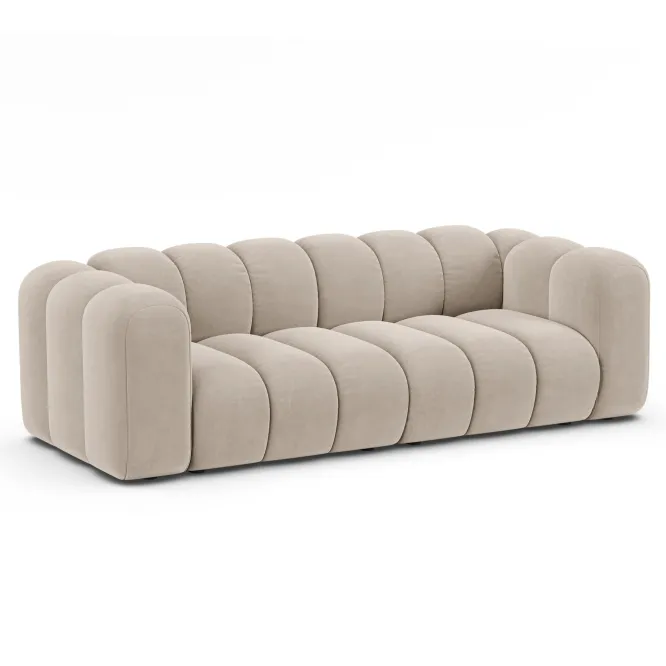 Sofa 3-Osobowa Lupine Beżowy Welur Micadoni