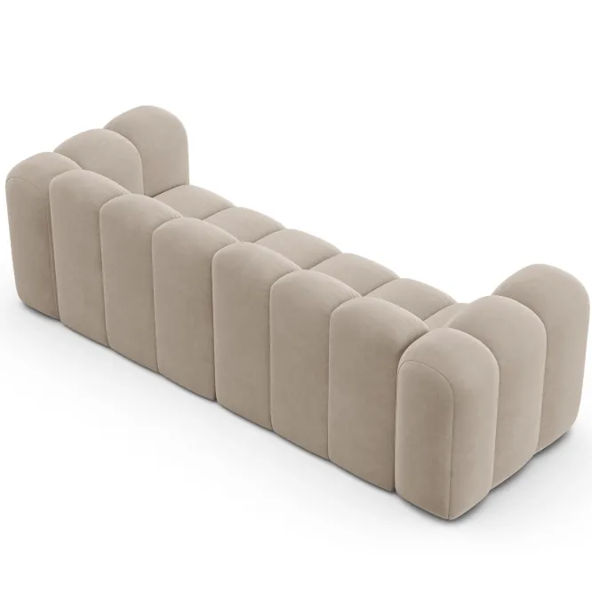 Sofa 3-Osobowa Lupine Beżowy Welur Micadoni