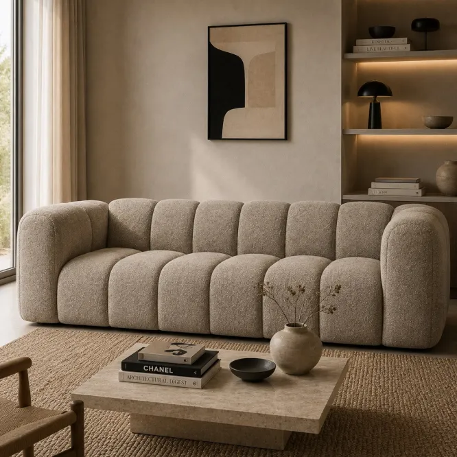 Sofa 3-Osobowa Lupine Ciemnobeżowy Szenil Micadoni